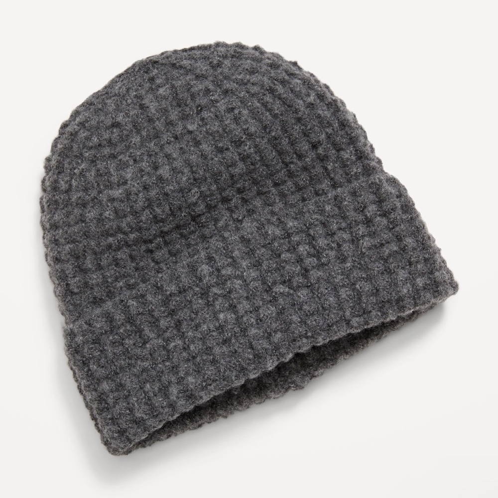 Old Navy Dark Heather Grey Waffle Beanie